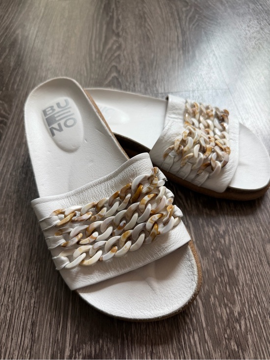 Free People Shoes - Free People Bueno Footwear Emilia White Chain Slide